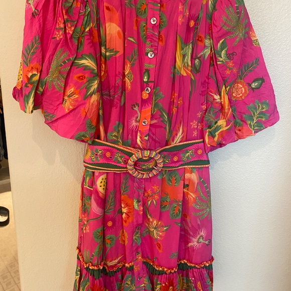 FARM Rio Fruit Garden Belted Mini Dress Size M - Picture 7 of 8